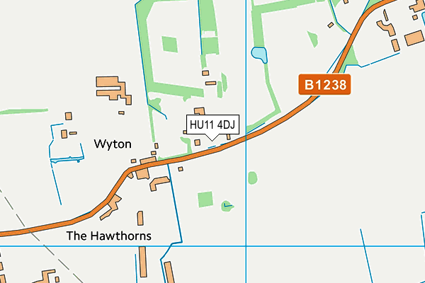 HU11 4DJ map - OS VectorMap District (Ordnance Survey)