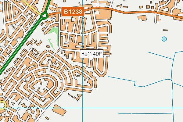 HU11 4DP map - OS VectorMap District (Ordnance Survey)