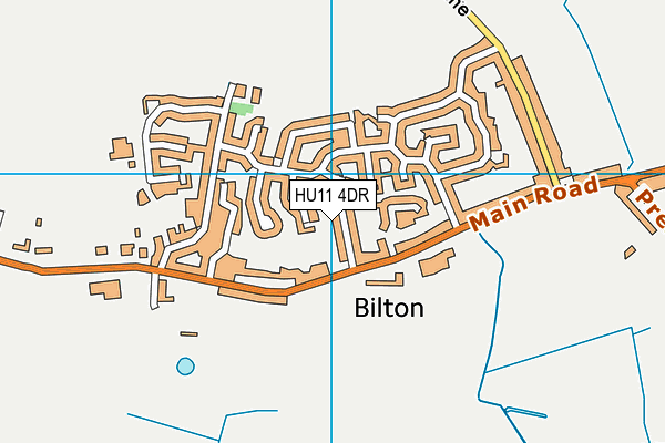 HU11 4DR map - OS VectorMap District (Ordnance Survey)