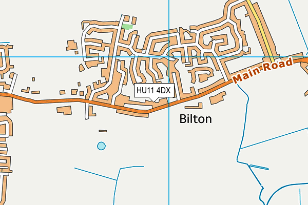 HU11 4DX map - OS VectorMap District (Ordnance Survey)