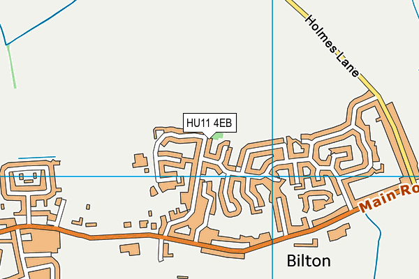 HU11 4EB map - OS VectorMap District (Ordnance Survey)