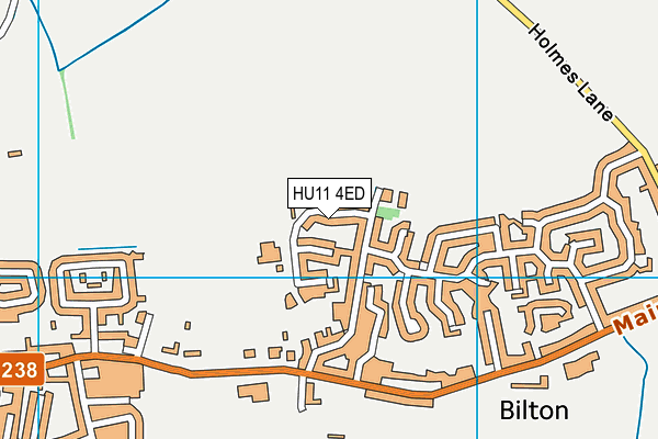 HU11 4ED map - OS VectorMap District (Ordnance Survey)
