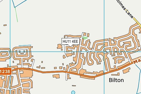 HU11 4EE map - OS VectorMap District (Ordnance Survey)