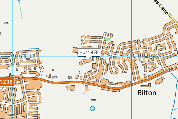HU11 4EF map - OS VectorMap District (Ordnance Survey)