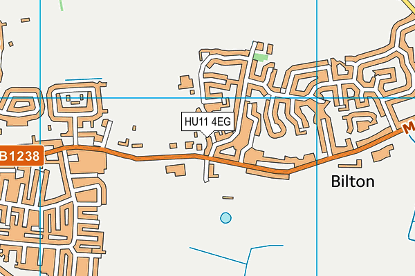 HU11 4EG map - OS VectorMap District (Ordnance Survey)