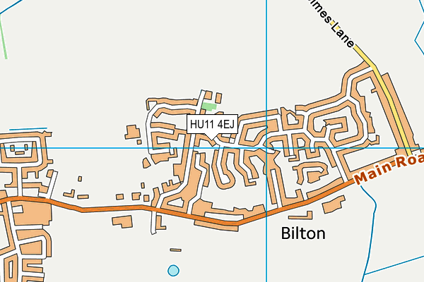 HU11 4EJ map - OS VectorMap District (Ordnance Survey)