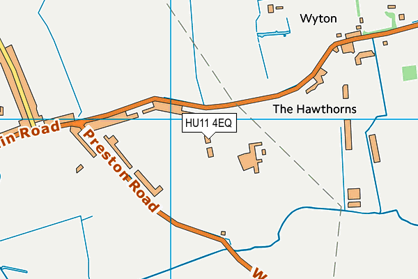 HU11 4EQ map - OS VectorMap District (Ordnance Survey)