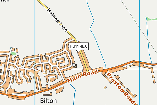 HU11 4EX map - OS VectorMap District (Ordnance Survey)