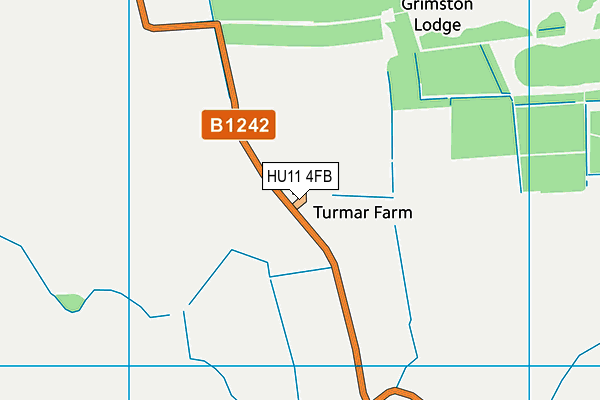 HU11 4FB map - OS VectorMap District (Ordnance Survey)