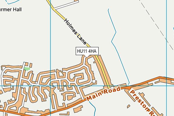 HU11 4HA map - OS VectorMap District (Ordnance Survey)