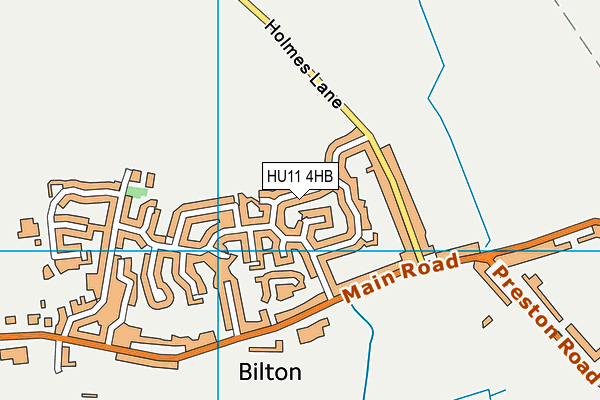 HU11 4HB map - OS VectorMap District (Ordnance Survey)