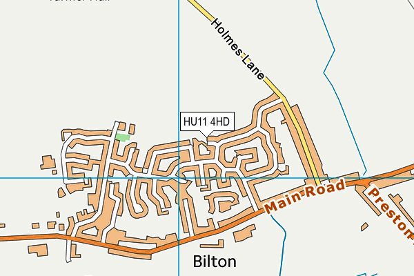 HU11 4HD map - OS VectorMap District (Ordnance Survey)