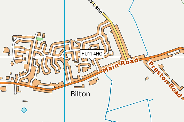 HU11 4HG map - OS VectorMap District (Ordnance Survey)