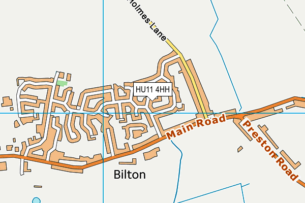 HU11 4HH map - OS VectorMap District (Ordnance Survey)