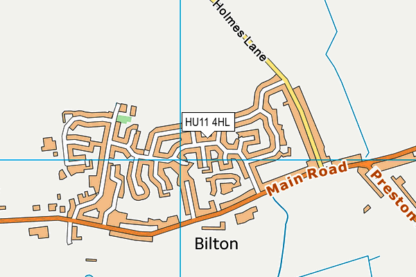 HU11 4HL map - OS VectorMap District (Ordnance Survey)