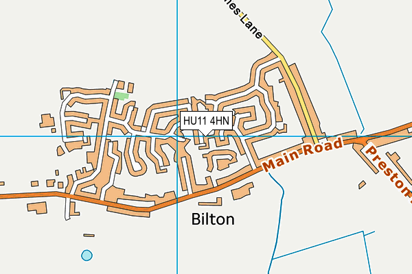 HU11 4HN map - OS VectorMap District (Ordnance Survey)