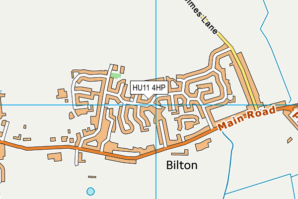 HU11 4HP map - OS VectorMap District (Ordnance Survey)