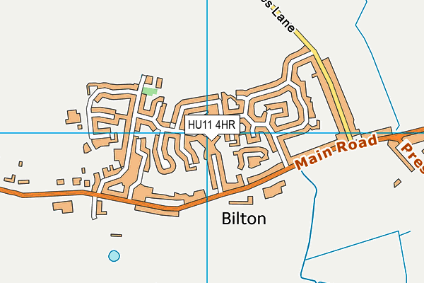 HU11 4HR map - OS VectorMap District (Ordnance Survey)