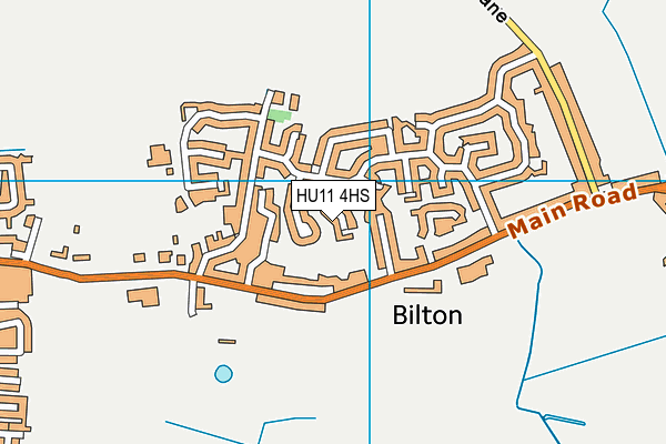 HU11 4HS map - OS VectorMap District (Ordnance Survey)