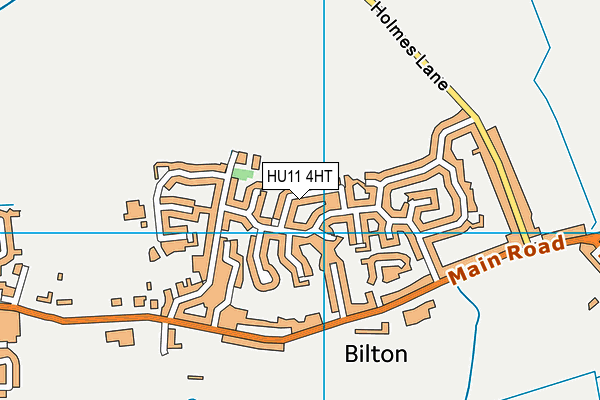 HU11 4HT map - OS VectorMap District (Ordnance Survey)