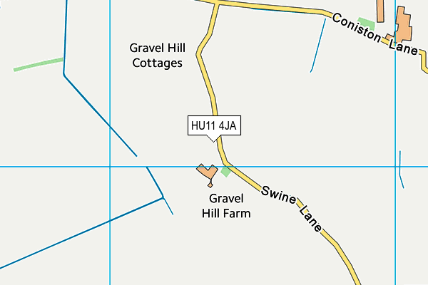 HU11 4JA map - OS VectorMap District (Ordnance Survey)