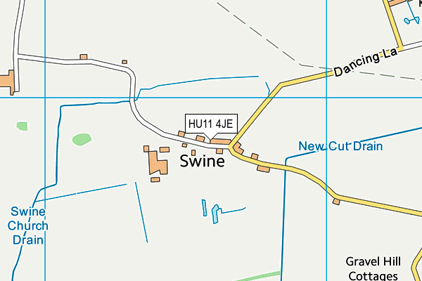 HU11 4JE map - OS VectorMap District (Ordnance Survey)