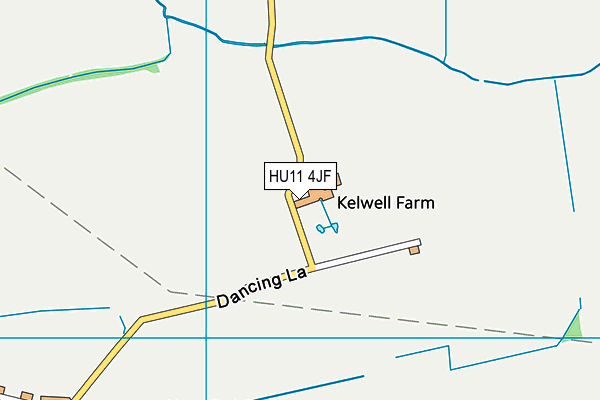 HU11 4JF map - OS VectorMap District (Ordnance Survey)