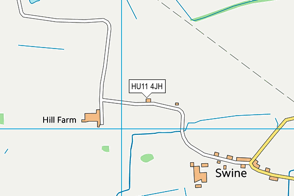 HU11 4JH map - OS VectorMap District (Ordnance Survey)