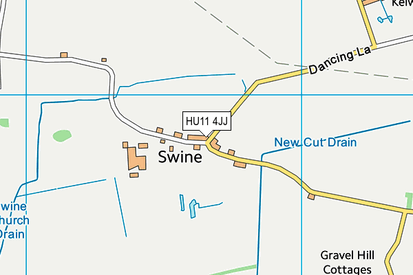 HU11 4JJ map - OS VectorMap District (Ordnance Survey)