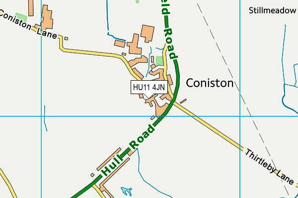 HU11 4JN map - OS VectorMap District (Ordnance Survey)