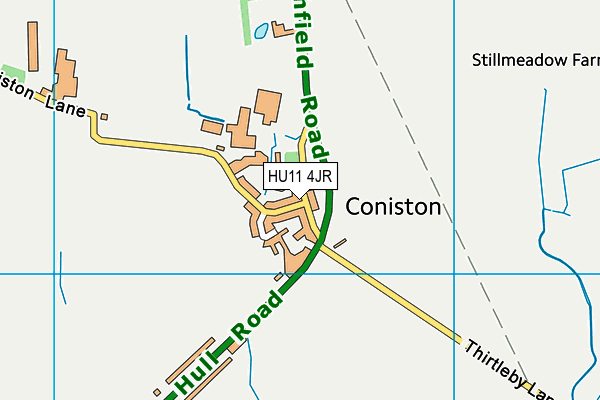 HU11 4JR map - OS VectorMap District (Ordnance Survey)