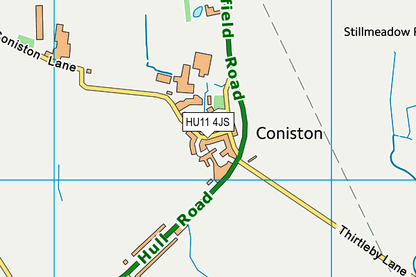 HU11 4JS map - OS VectorMap District (Ordnance Survey)