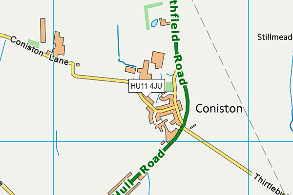 HU11 4JU map - OS VectorMap District (Ordnance Survey)