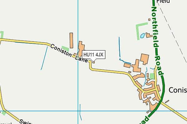 HU11 4JX map - OS VectorMap District (Ordnance Survey)