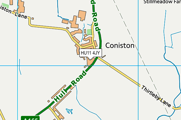 HU11 4JY map - OS VectorMap District (Ordnance Survey)