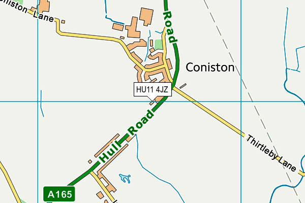 HU11 4JZ map - OS VectorMap District (Ordnance Survey)