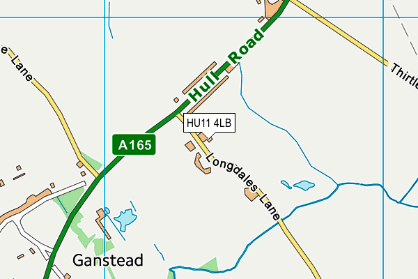 Ganstead Park Golf Club map (HU11 4LB) - OS VectorMap District (Ordnance Survey)