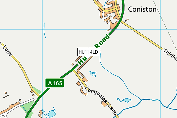 HU11 4LD map - OS VectorMap District (Ordnance Survey)