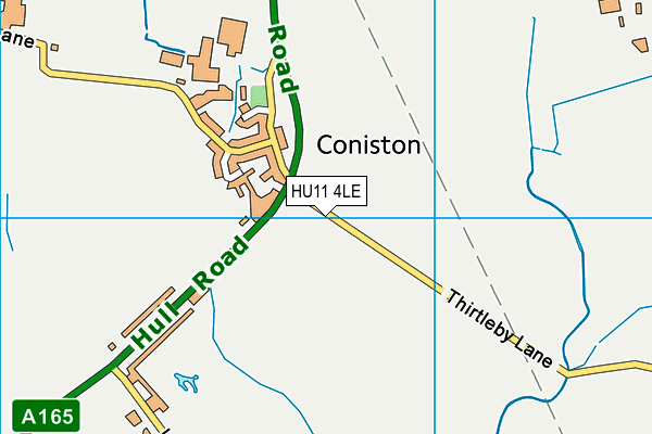 HU11 4LE map - OS VectorMap District (Ordnance Survey)