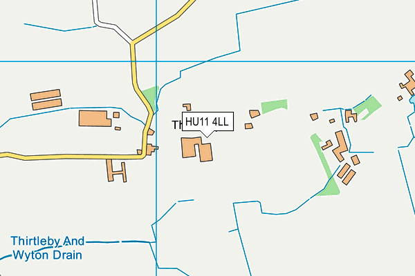 HU11 4LL map - OS VectorMap District (Ordnance Survey)