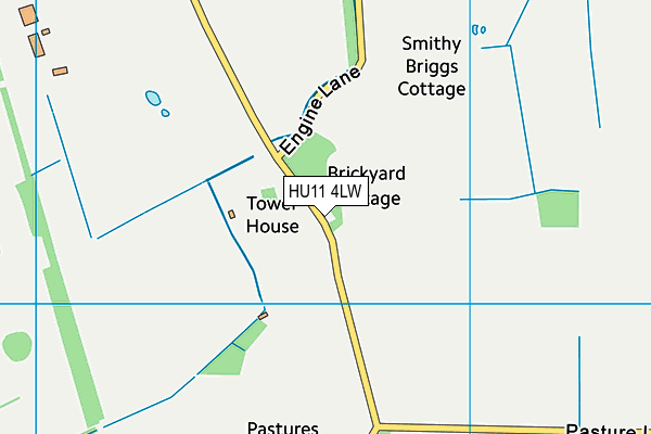 HU11 4LW map - OS VectorMap District (Ordnance Survey)