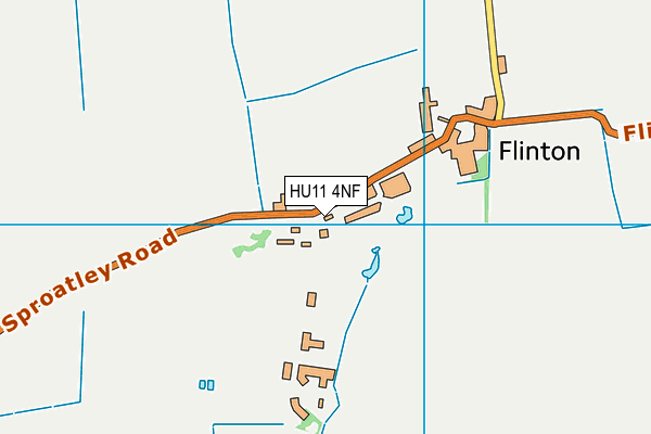 HU11 4NF map - OS VectorMap District (Ordnance Survey)