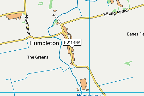 HU11 4NP map - OS VectorMap District (Ordnance Survey)