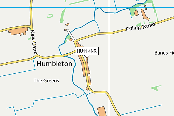 HU11 4NR map - OS VectorMap District (Ordnance Survey)