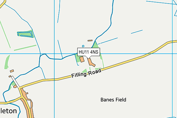 HU11 4NS map - OS VectorMap District (Ordnance Survey)