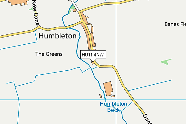 HU11 4NW map - OS VectorMap District (Ordnance Survey)