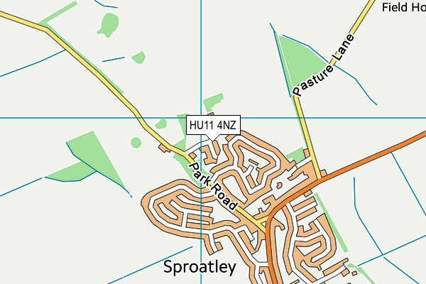 HU11 4NZ map - OS VectorMap District (Ordnance Survey)