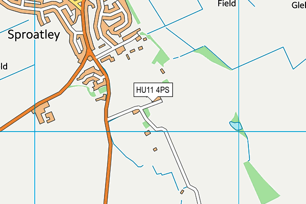 HU11 4PS map - OS VectorMap District (Ordnance Survey)