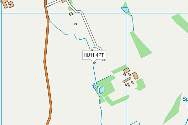 HU11 4PT map - OS VectorMap District (Ordnance Survey)