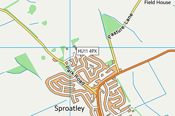 HU11 4PX map - OS VectorMap District (Ordnance Survey)